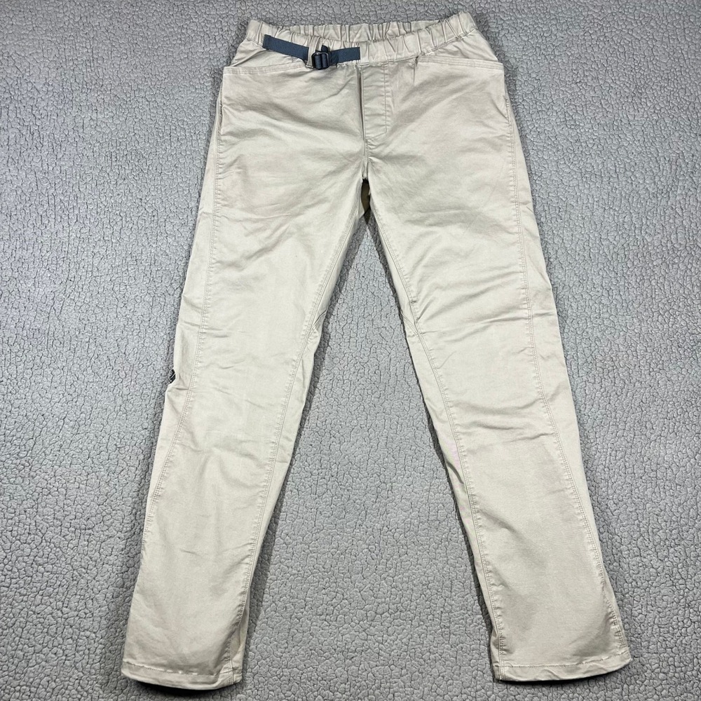 Mountain Hardwear Pants Twill Belted Mens Small Tan Khaki Hiking Climbing